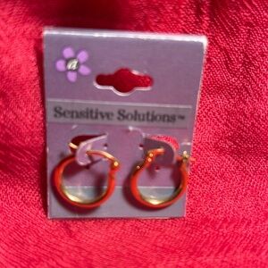 Sensitive Solutions Gold Tone Hoop Earrings